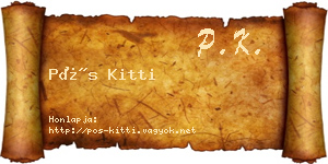 Pós Kitti névjegykártya